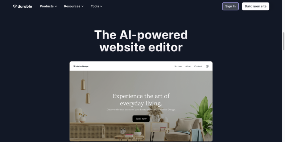 Durable: Creatore di Siti Web e Piattaforme di Marketing